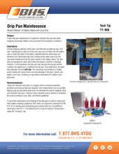 Tech Tip-908: Drip Pan Maintenance